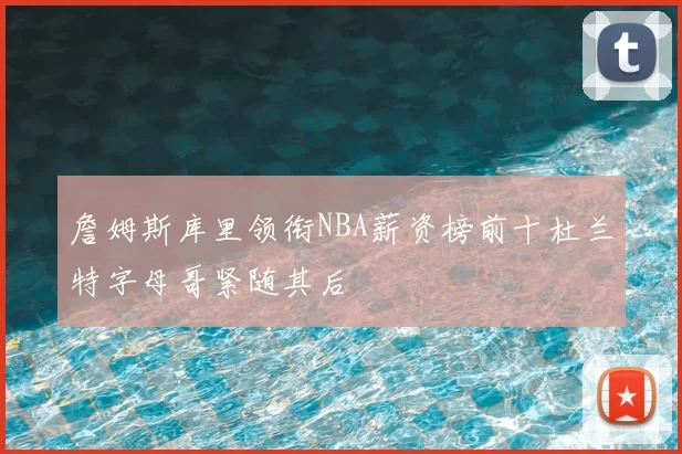 詹姆斯库里领衔NBA薪资榜前十杜兰特字母哥紧随其后